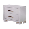 White Contemporary Nightstand L7279