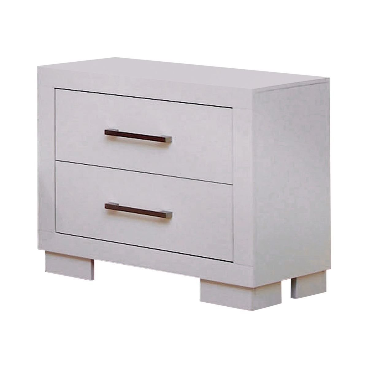 White Contemporary Nightstand L7279