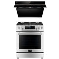 30 In. Gas Range and Black Range Hood O286531