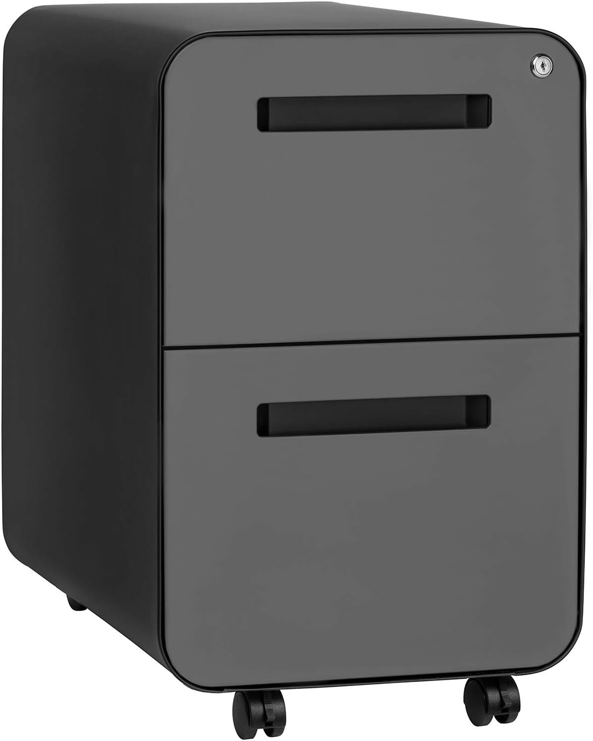 Black 2-Drawer Mobile File Cabinet I297