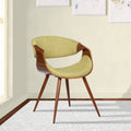 Walnut Green Fabric Dining Chair O55923