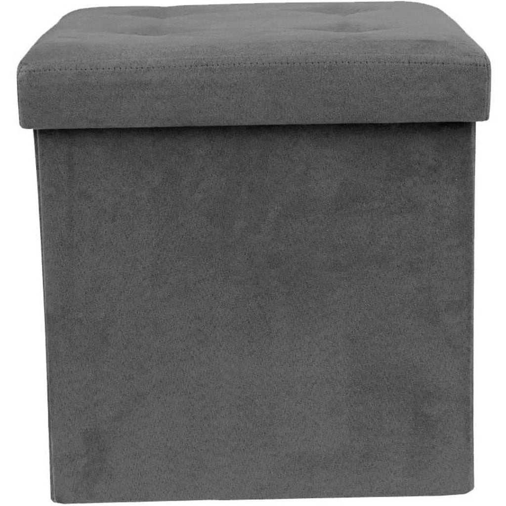 Foldable Suede Storage Ottoman P283