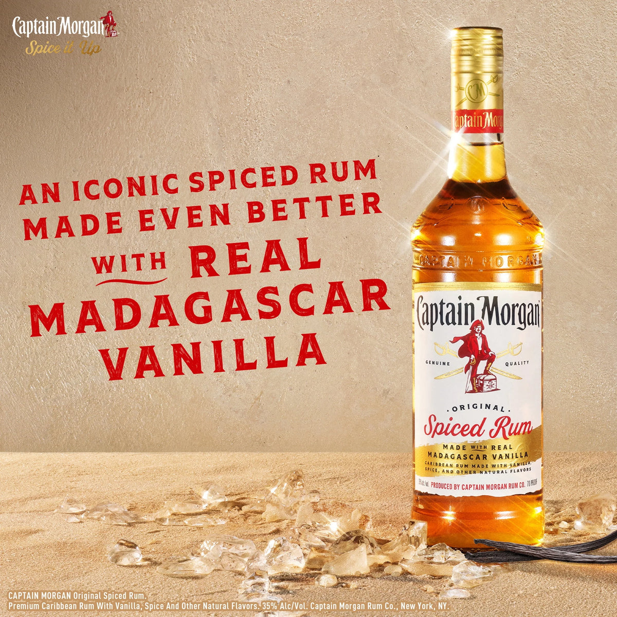 Original Spiced Rum, 750 mL, 35% ABV A212227
