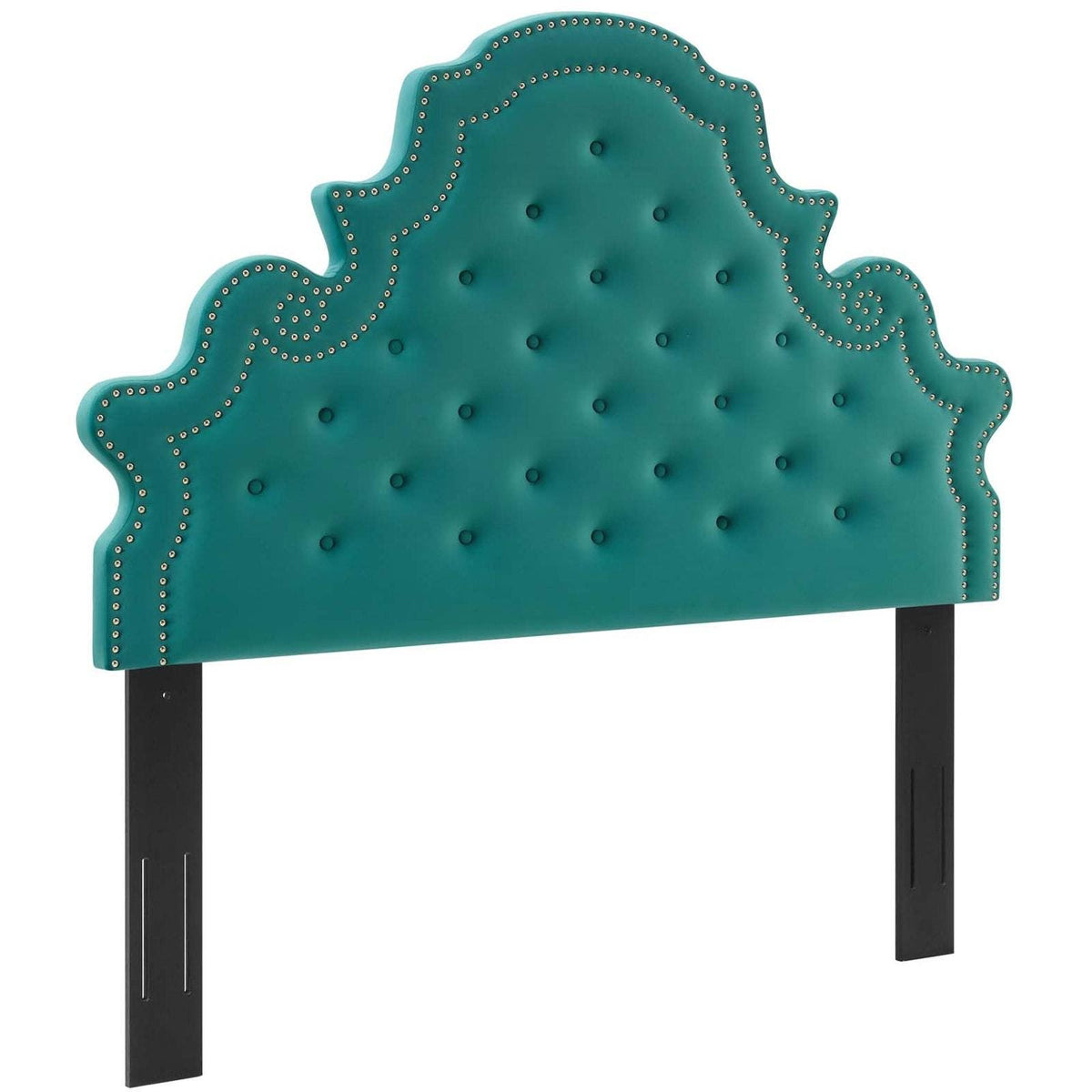Teal Performance Velvet King Headboard J3564