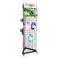 Triangle Wire Grid Panel Tower with Base and Casters Q3343