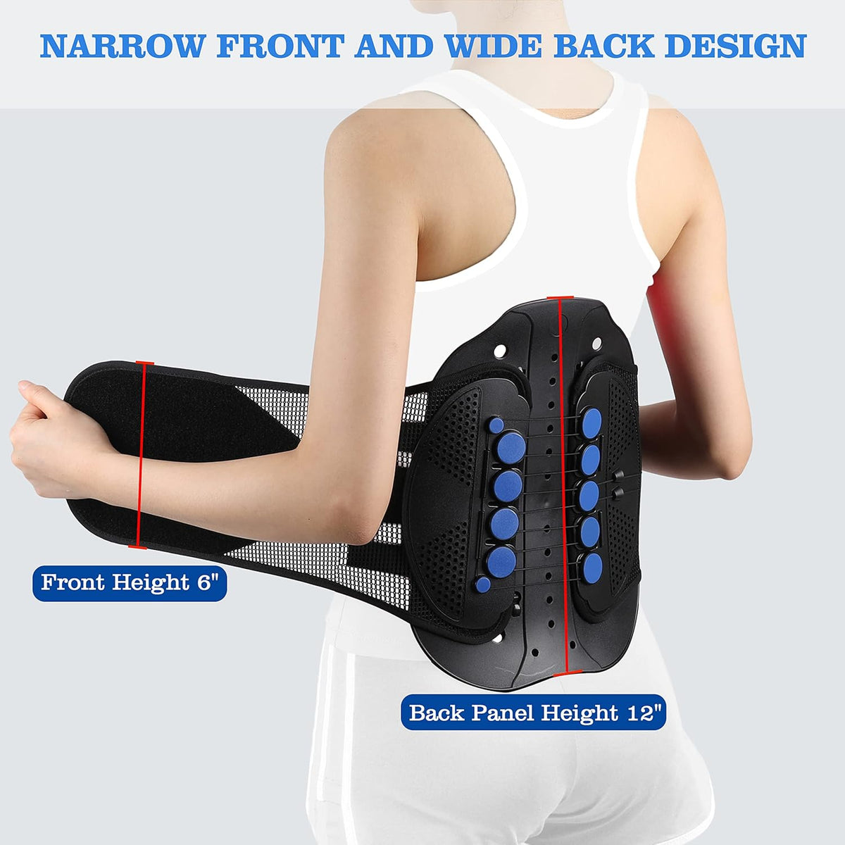 Lumbar Lower Back Brace LSO Support Waist Sacral Orthosis (X-Large) U2739