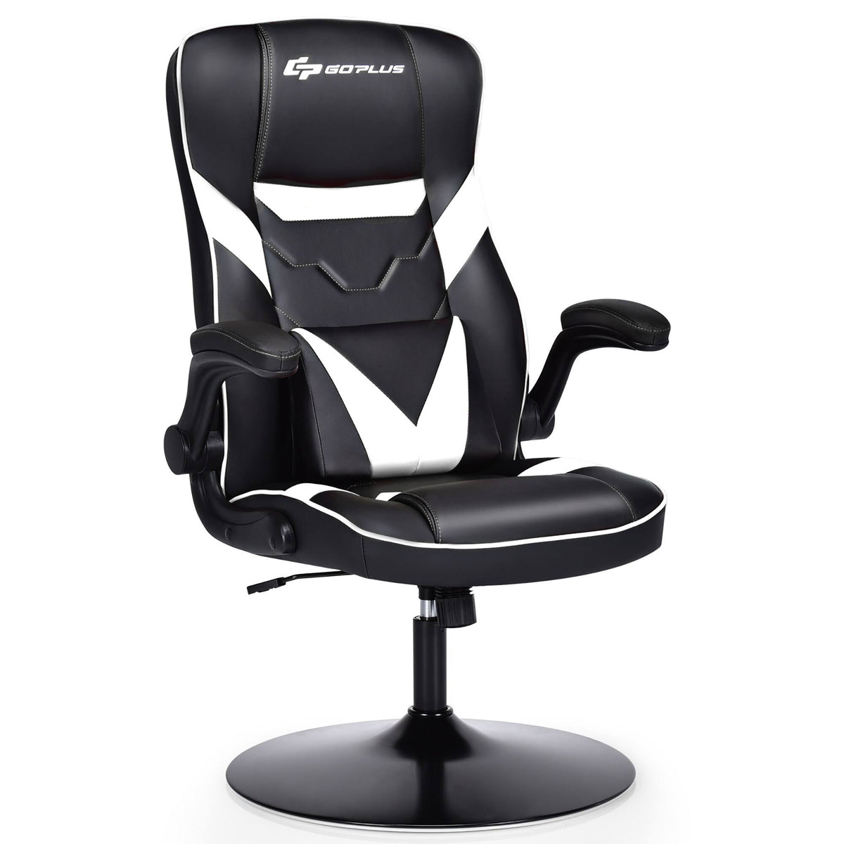 White Height Adjustable Swivel Rocking Gaming Chair L8032