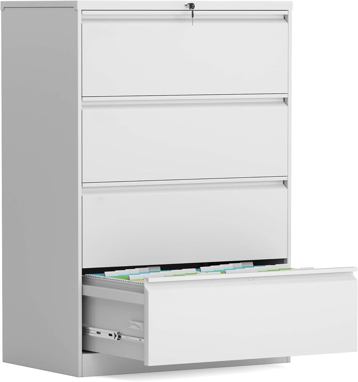 Black 4 Drawer Metal Steel File Cabinet with Lock M78649