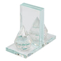Crystal Teardrop Bookends Set of 2 F408