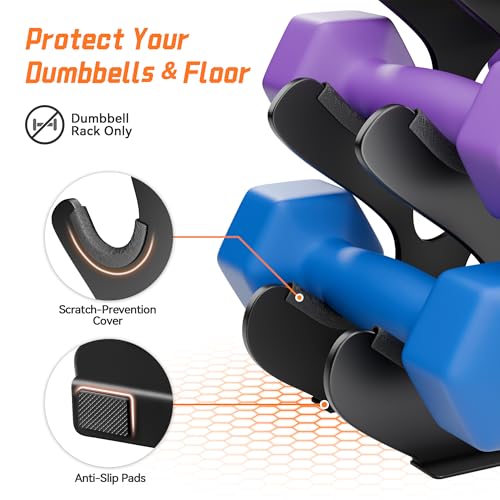 Compact Dumbbell Rack Stand with Anti-Slip Pads A741780