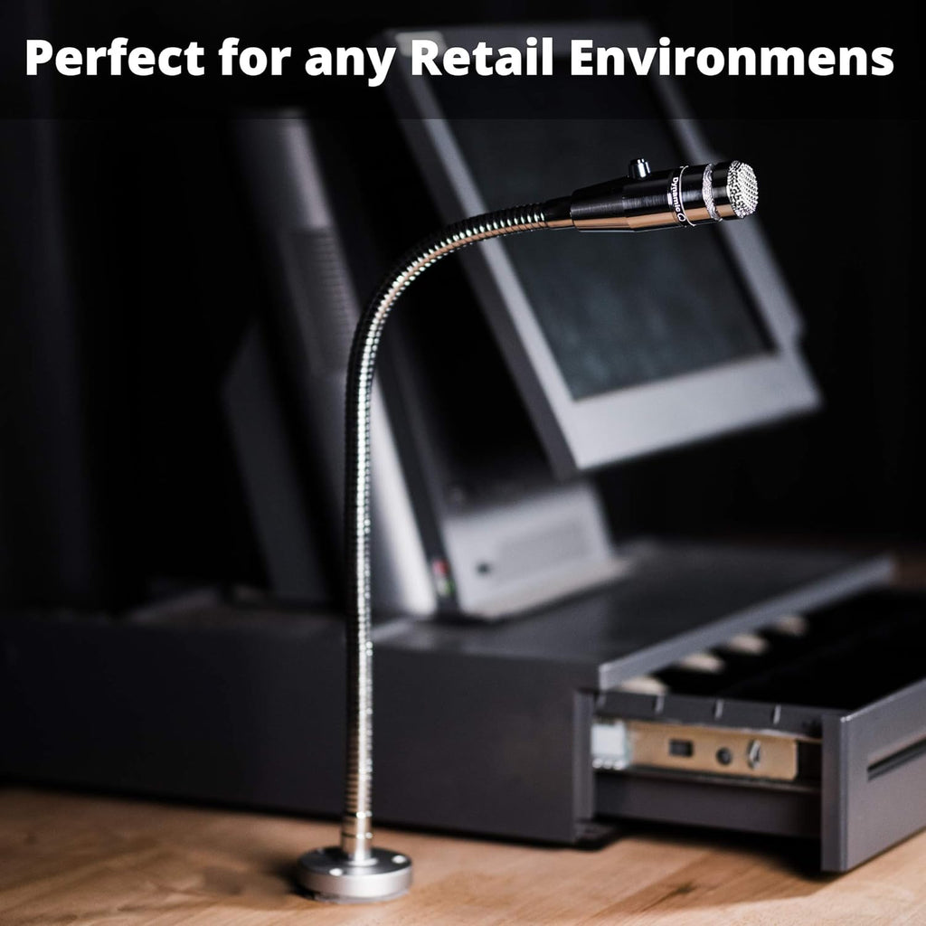 Cardioid Dynamic Low Z Microphone with 18 Inch Gooseneck and Push-to-Talk Switch X961