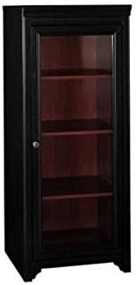 Antique Black Audio Cabinet with 2 Adjustable Shelves C586563