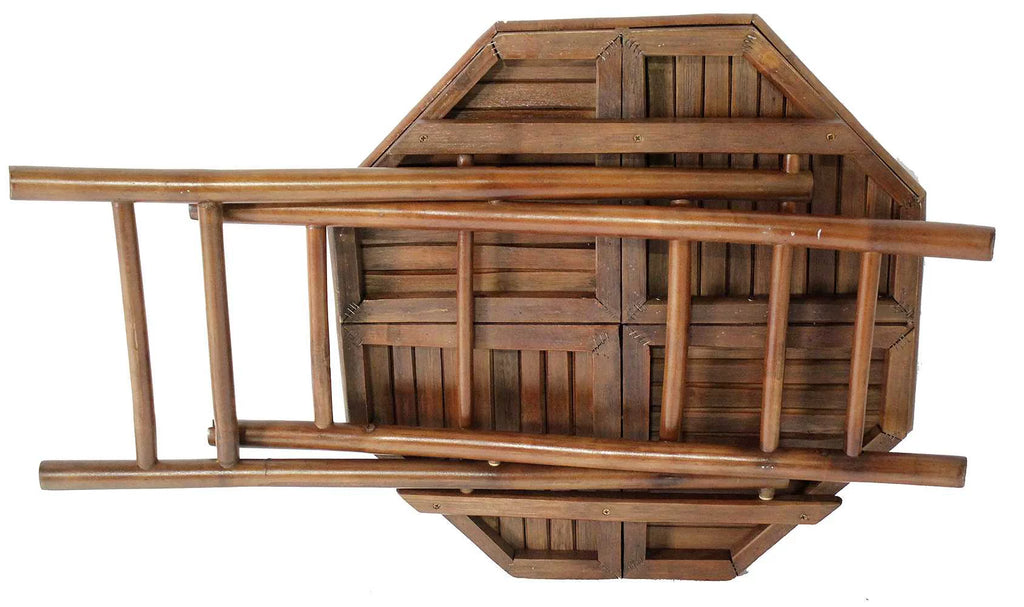 Brown Bamboo 2 Chairs and a Table with Seagrass Seating U9795