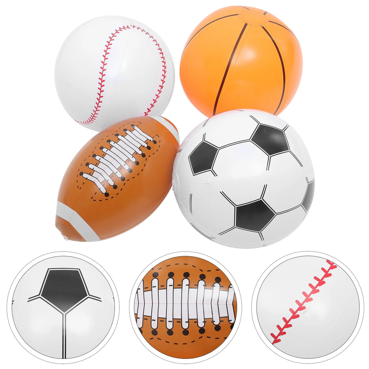 12 Pcs Inflatable Beach Ball Baseball Balls O7099