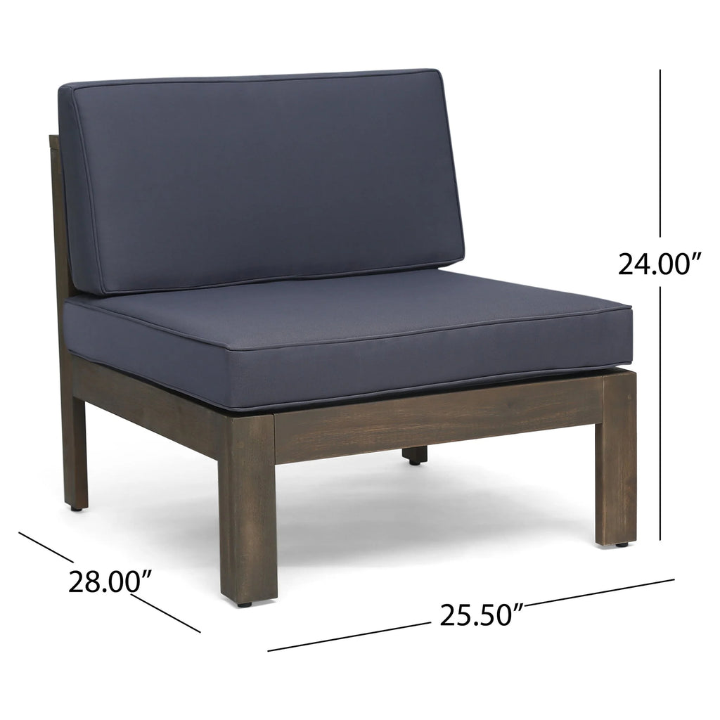 5 Piece Acacia Wood Sofa Set S43249