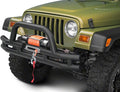 Textured Black Tubular Front Bumper with Winch Cutout N6597
