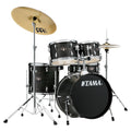 5-Piece Drum Set with 18 in. Bass Drum and Meinl HCS Cymbals Black Oak Wrap I65288