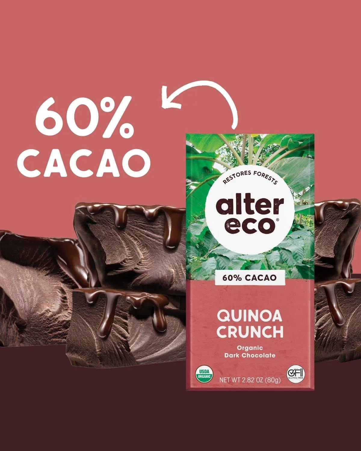 Organic Dark Chocolate Quinoa 2.82 oz Pack of 3 O73183