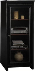 Antique Black Audio Cabinet with 2 Adjustable Shelves C586563