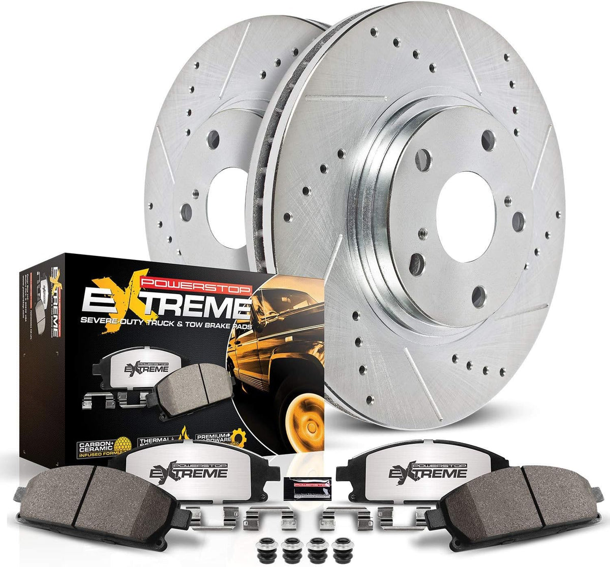 Front Z36 Truck & Tow Carbon Fiber Ceramic Brake Kit S89750