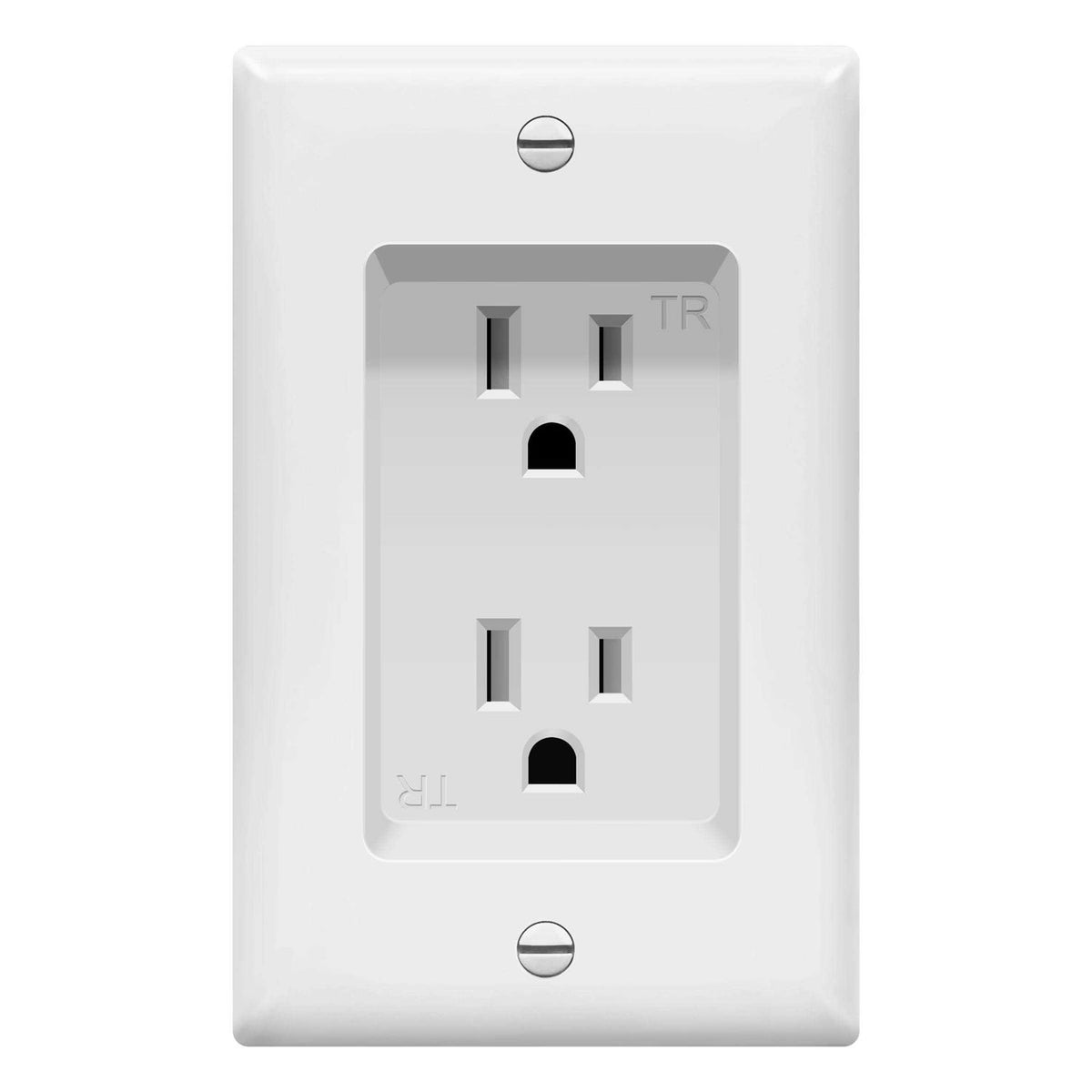 Recessed Duplex Tamper-Resistant Outlet 1-Gang Z458
