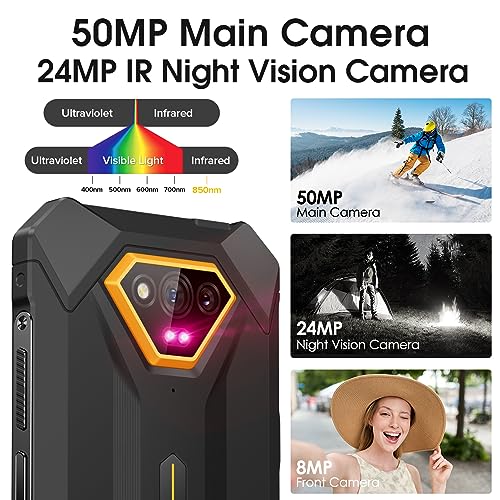 Black Rugged Smartphone, 12+64GB, 50MP Rear Camera, 6.52” Screen, 6320mAh Q439563