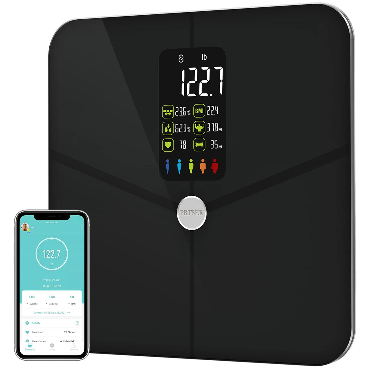 15 Data Bluetooth Body Fat Scale with Large Display P761