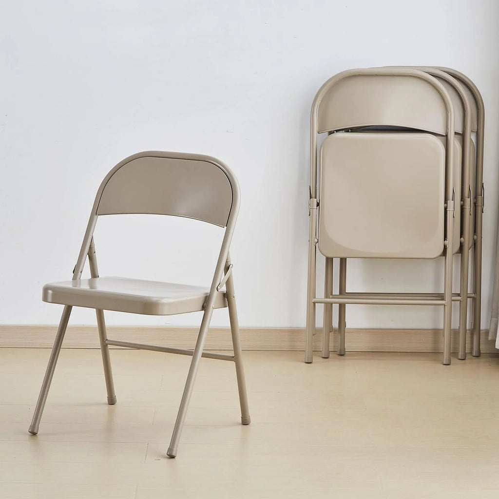 Light Gray 2-Pack Vinyl-Padded Folding Chair S543823