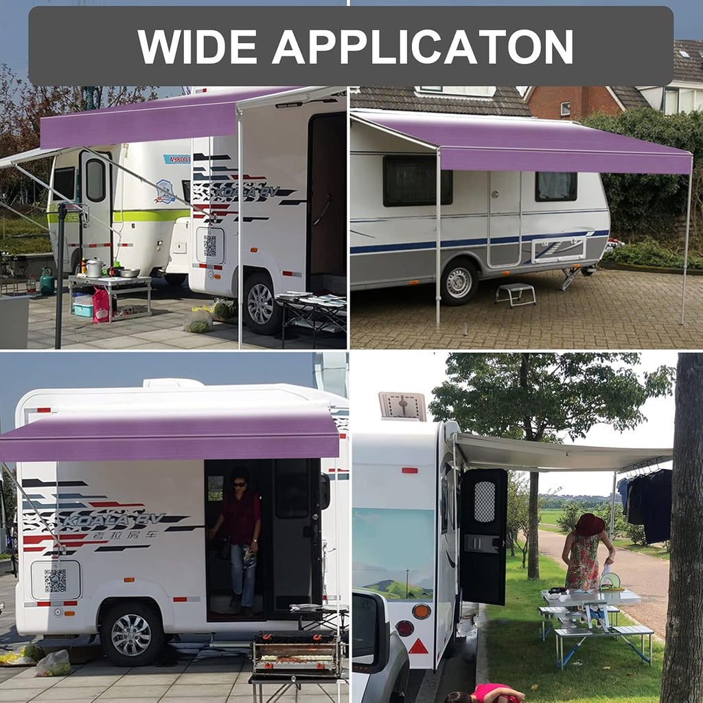 Waterproof Vinyl RV Awning Fabric Replacement Shade Screen - 15' P249354