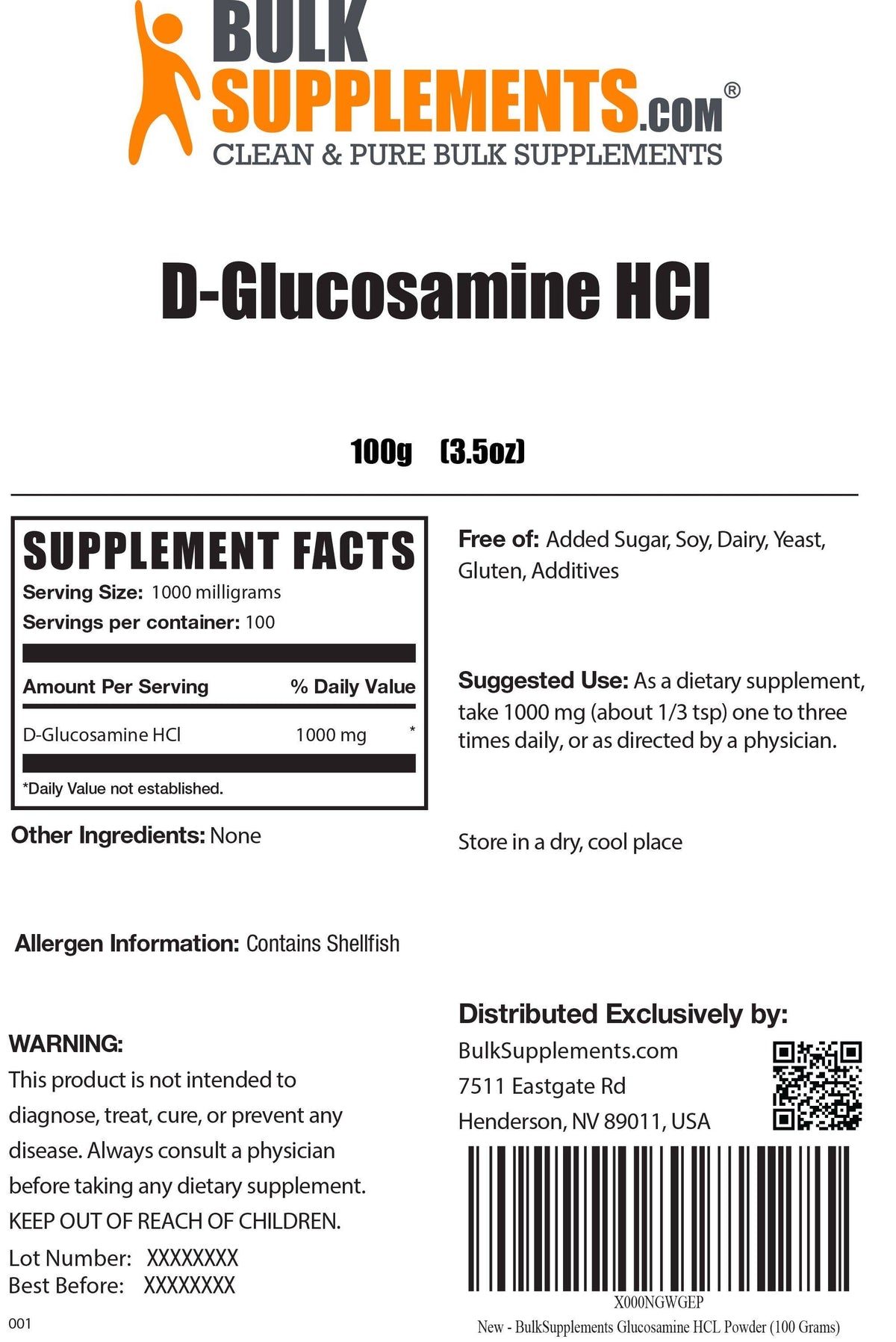 Pure Glucosamine HCL Powder M915