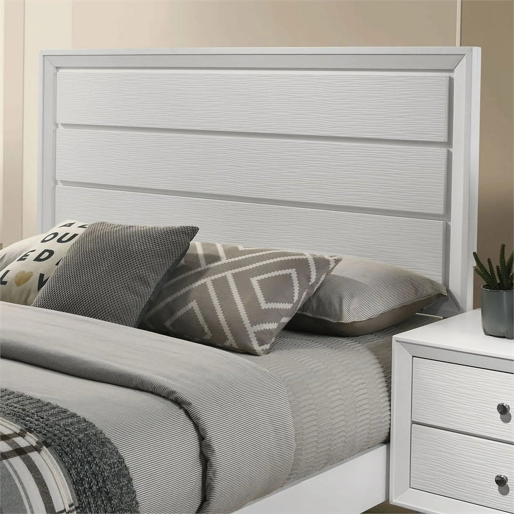 5pc Wood White Bedroom Set Cal King T36175