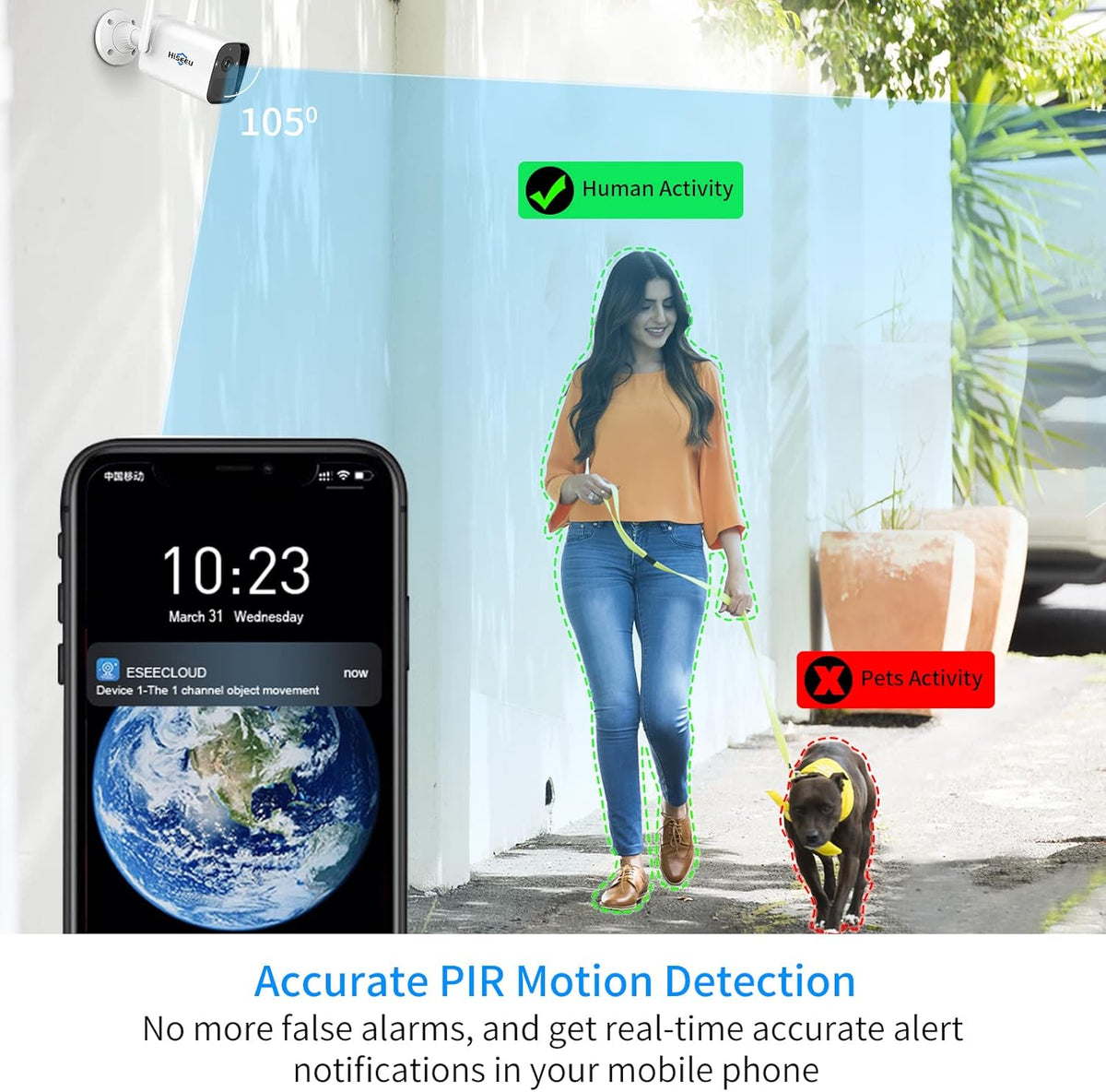 3MP Rechargeable Battery Powered Security Camera with 2 Way Audio Z25239