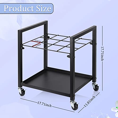 Metal Blueprint Storage Cart with Wheels 20 Slots Y4058