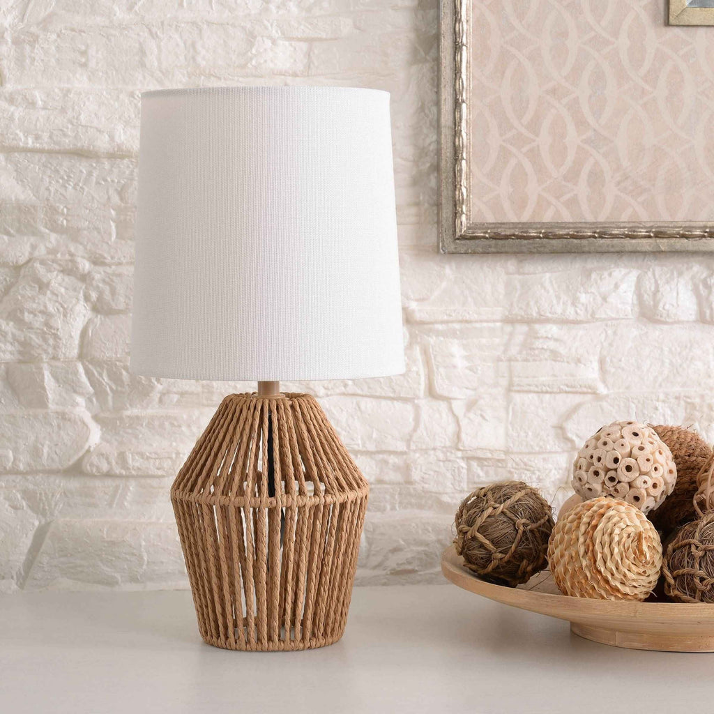 Mini Rattan Table Lamp with Shade Q78553