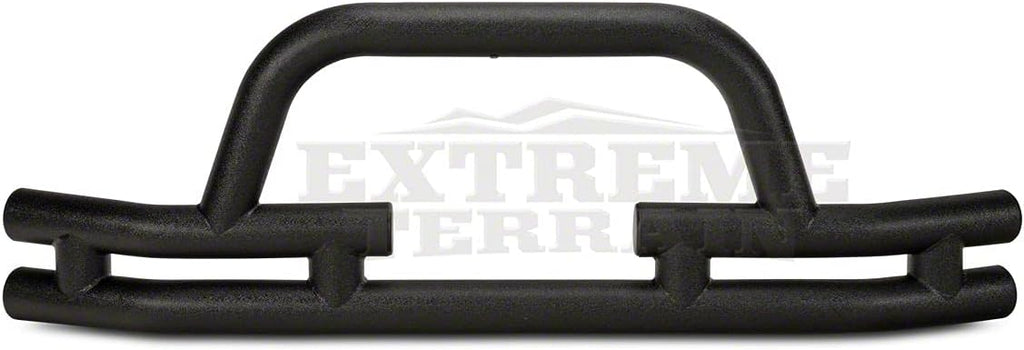 Textured Black Tubular Front Bumper with Winch Cutout N6597