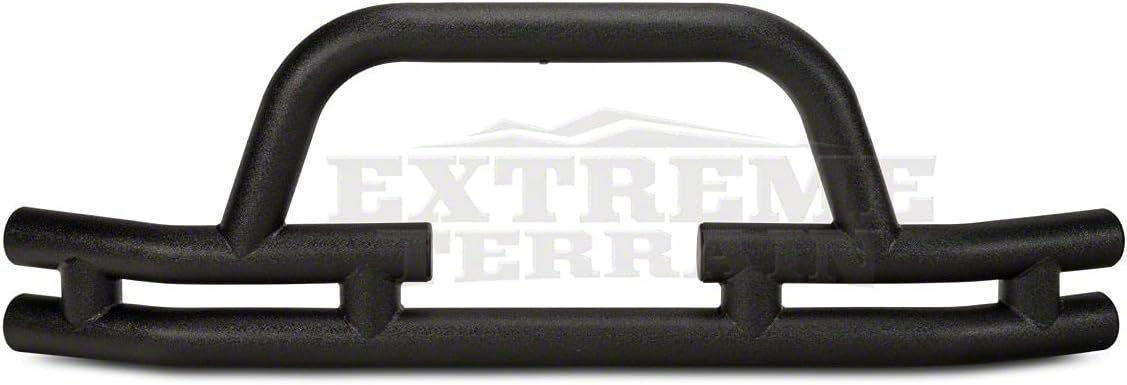 Textured Black Tubular Front Bumper with Winch Cutout N6597
