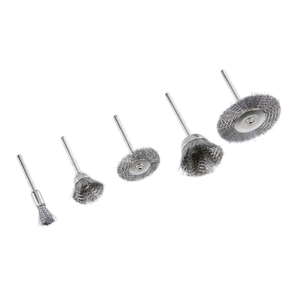 Stainless Steel Rotary Wire Wheel and Brush Set, 5-Piece V7500