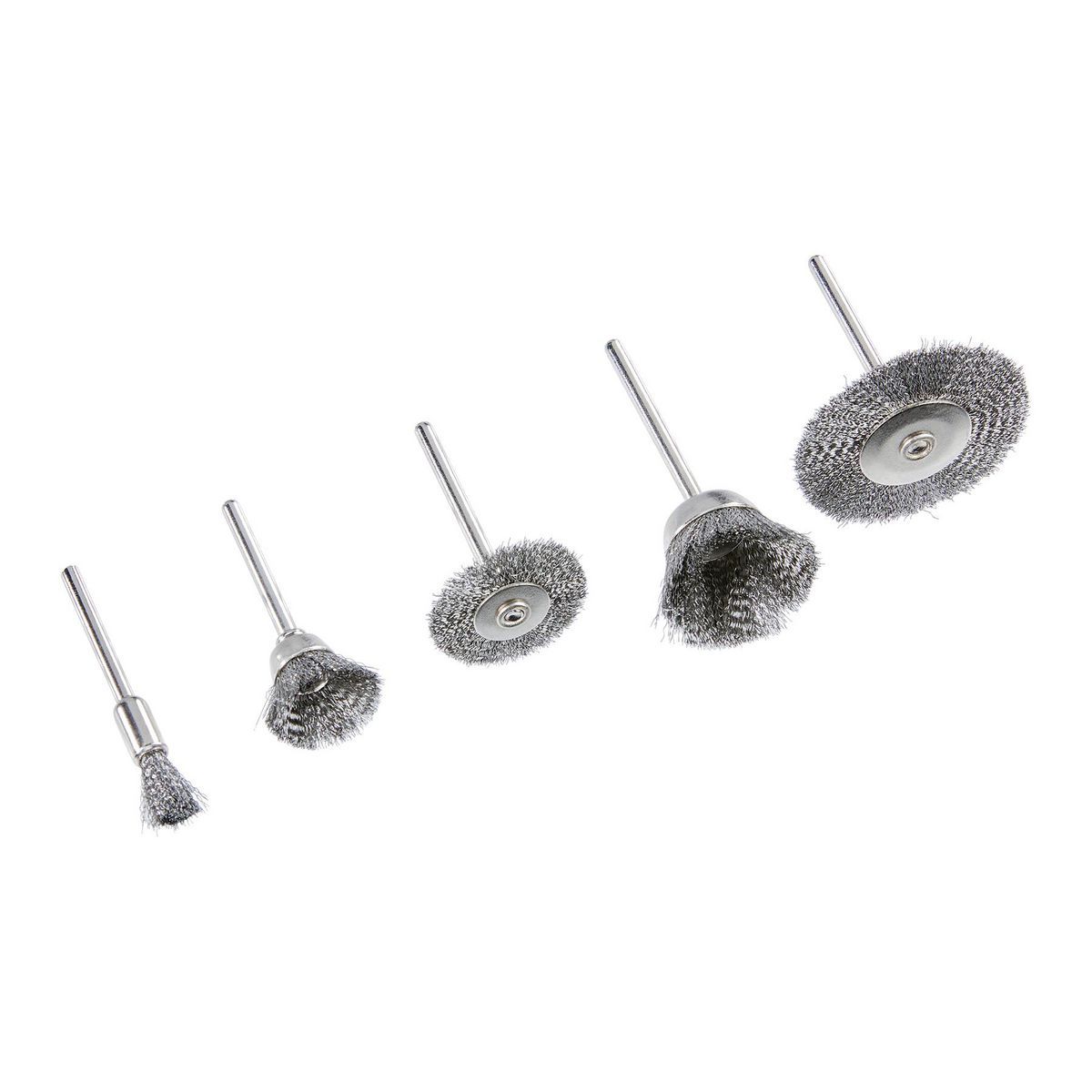 Stainless Steel Rotary Wire Wheel and Brush Set, 5-Piece V7500