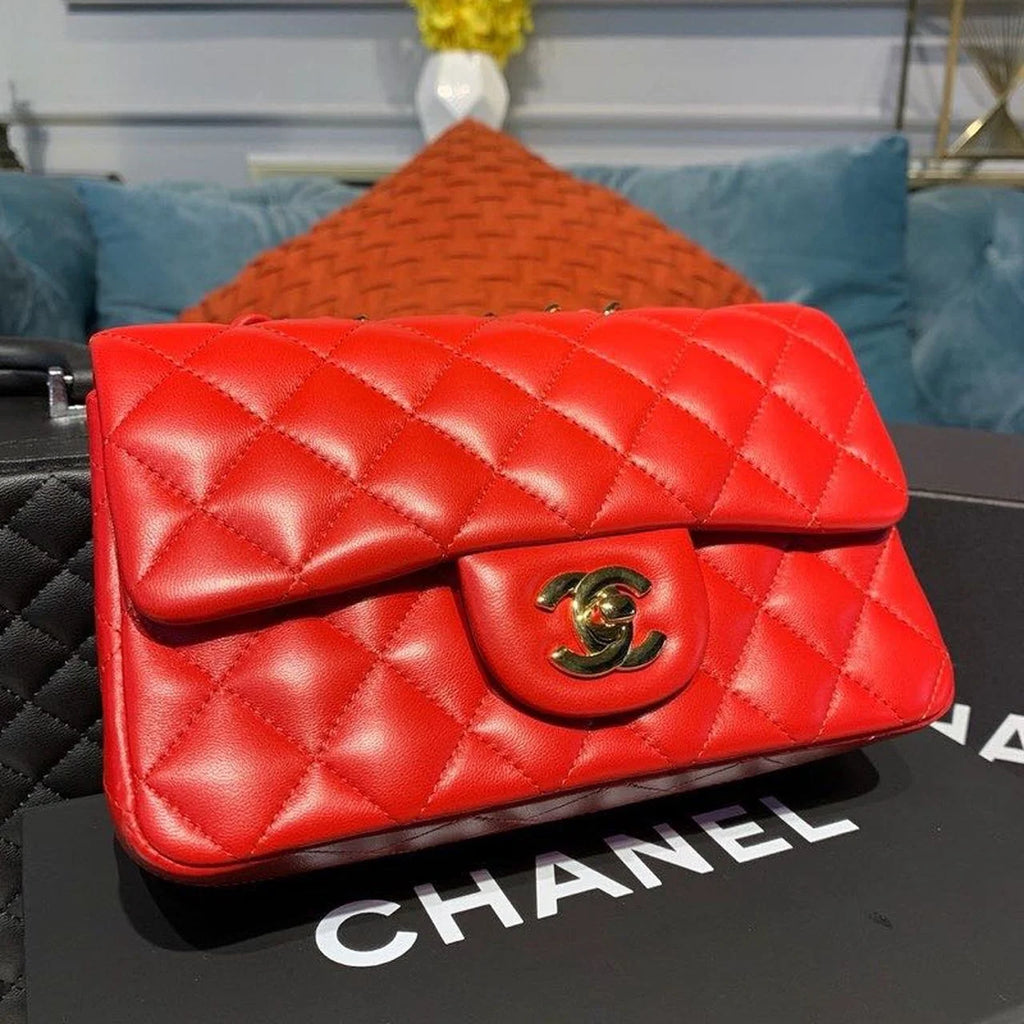 Red Mini Flap Shoulder and Crossbody Bag F393461