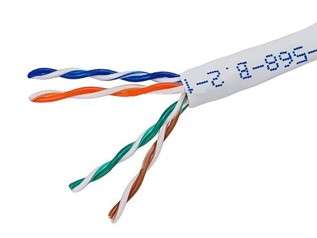 White 24AWG Cat5e UTP Solid Bulk Ethernet Cable Z2490