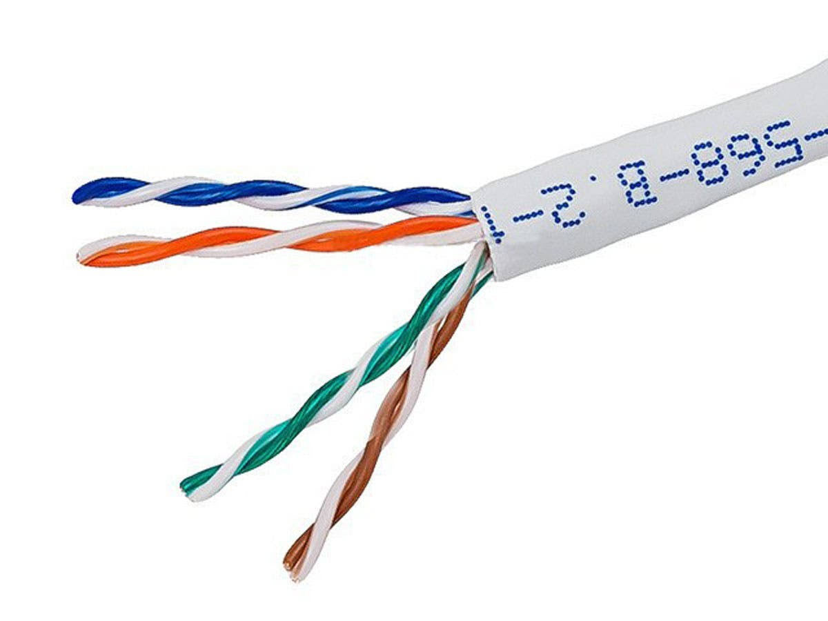 White 24AWG Cat5e UTP Solid Bulk Ethernet Cable Z2490
