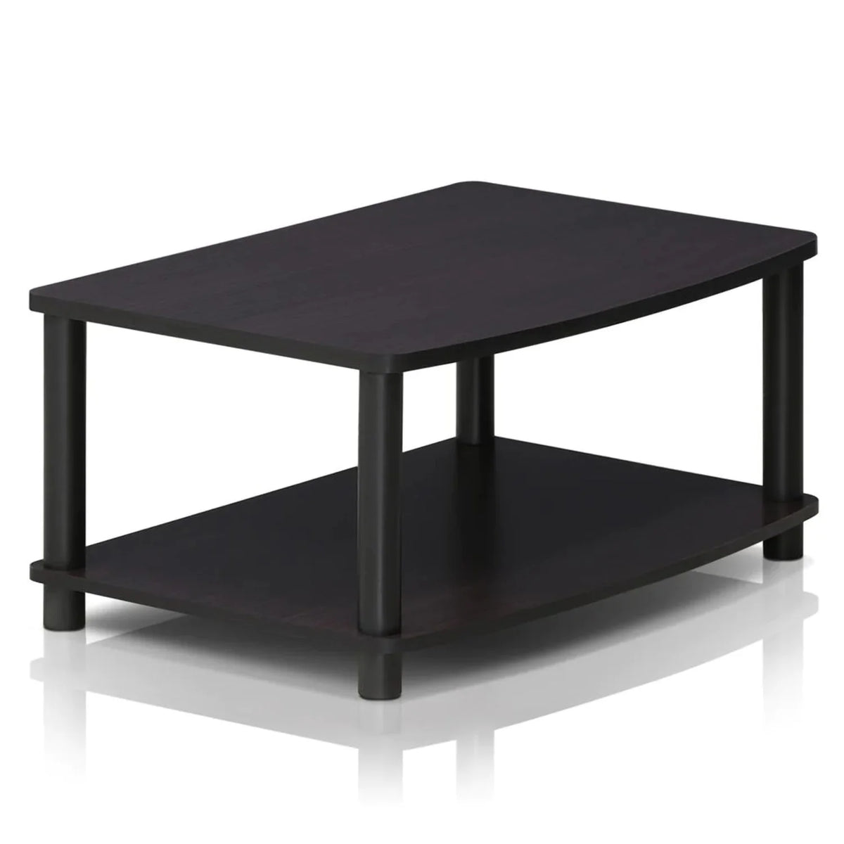 Wood Elevated TV Stand up to 25 in Walnut E8605