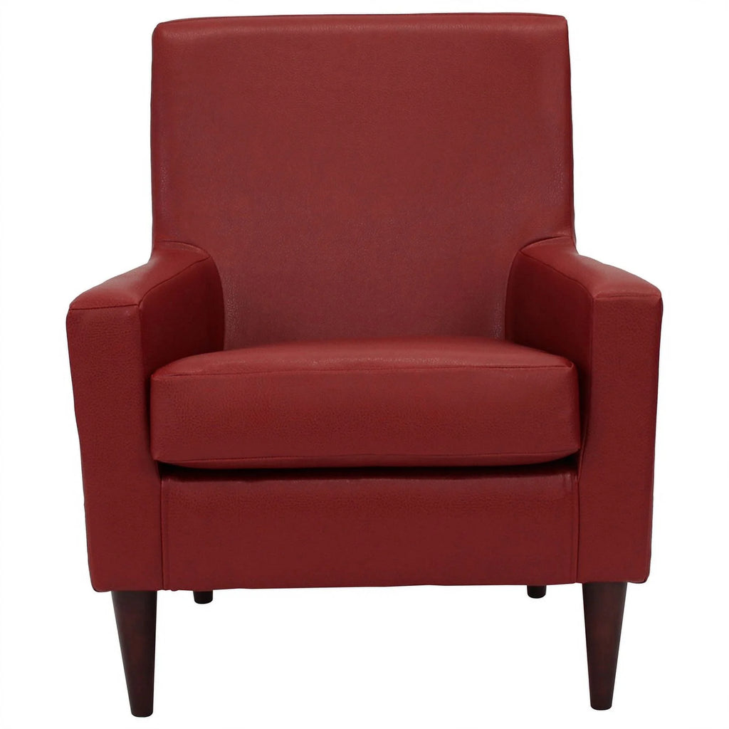 Red Faux Leather Arm Chair J6685