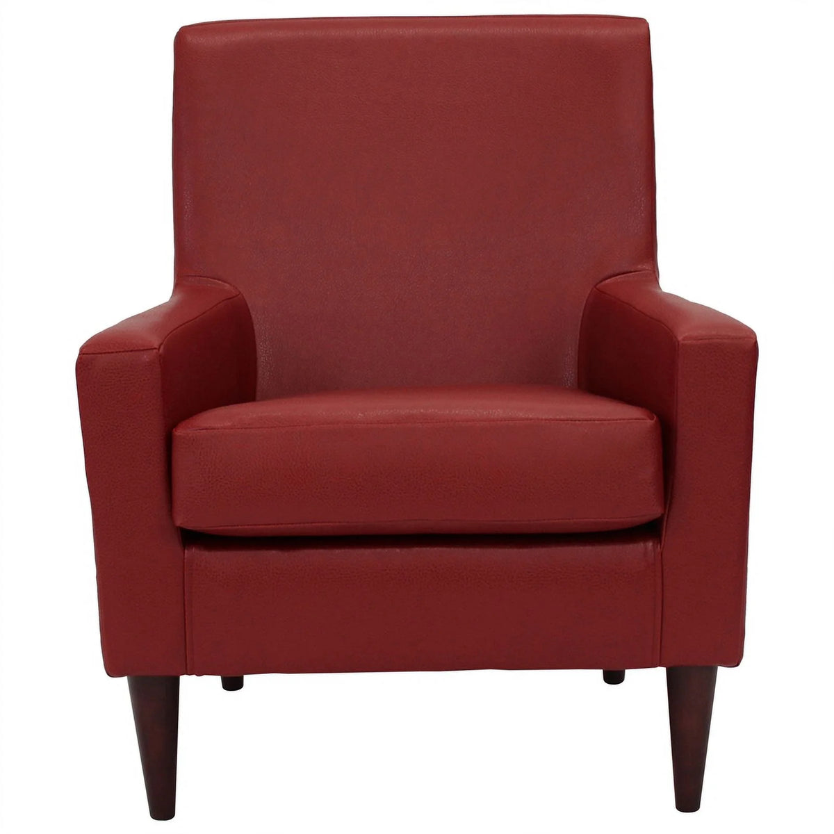 Red Faux Leather Arm Chair J6685