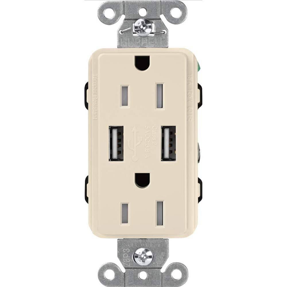 Light Almond USB Receptacle K9099