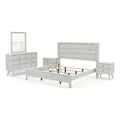 5pc Wood White Bedroom Set Cal King T36175