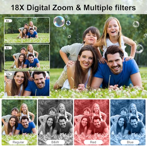 4K 64MP 18X Zoom Point and Shoot Digital Camera with 64GB TF Card P5422
