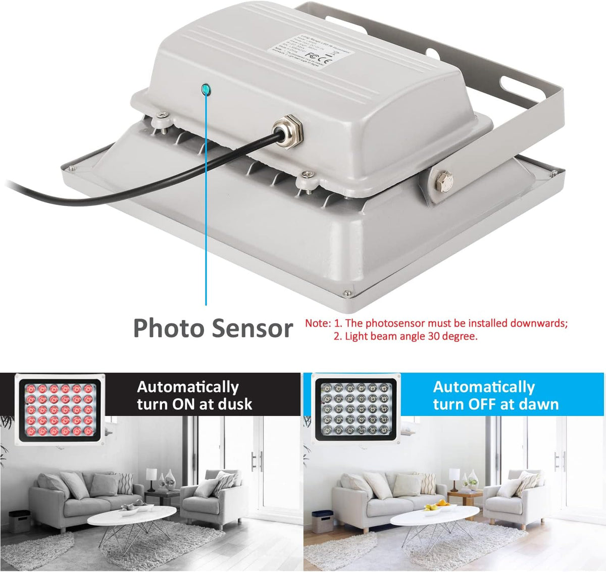 IR Illuminator 850nm 30-LEDs Waterproof Metal Housing Q79651