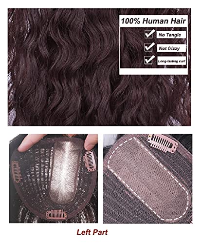 Dark Brown 12" Silktop Human Hair Topper Y2240