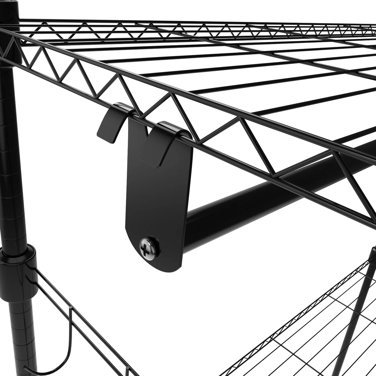 3 Tiers Heavy Duty Rolling Garment Rack with 2 Rods B95363